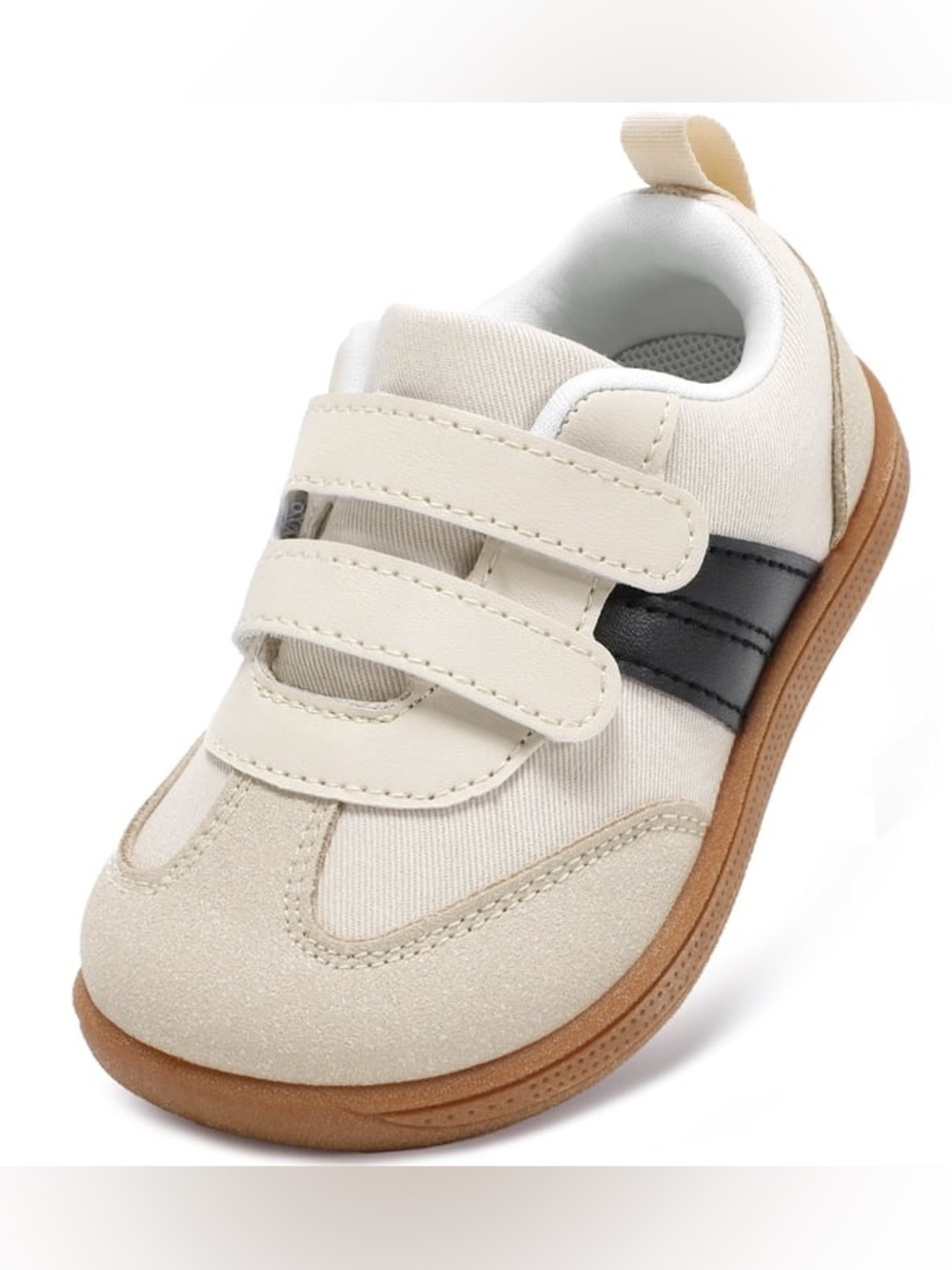 STQ Kids Retro Barefoot Sneakers Cream Gum Sole Toddler 5.5 - 6 / 136mm⁠